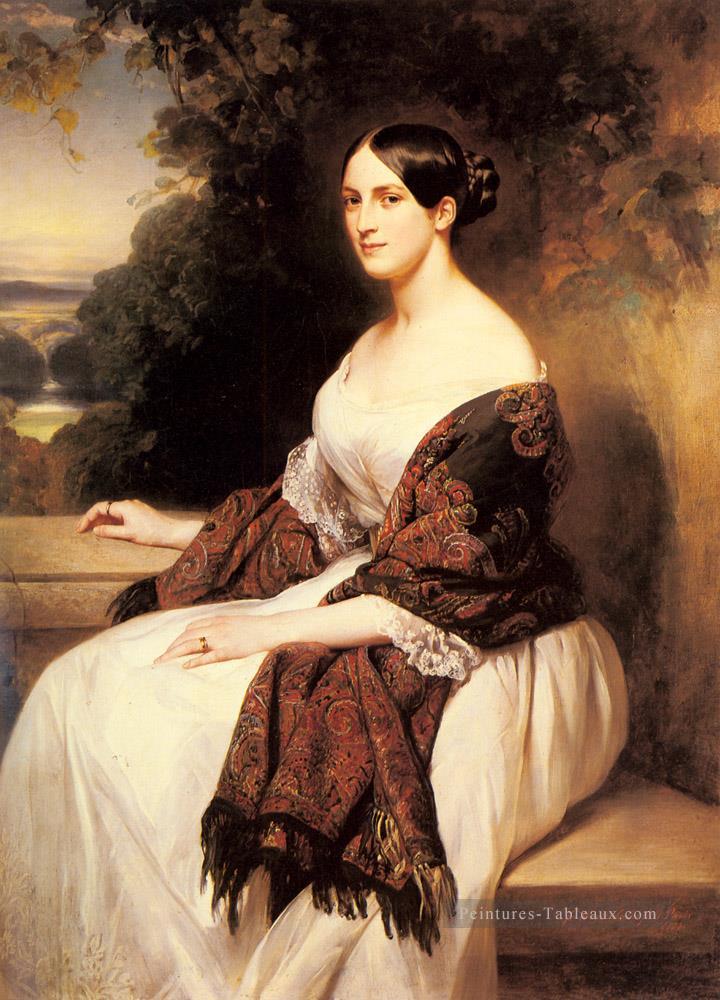 Portrait de Madame Ackerman royauté Franz Xaver Winterhalter Peintures à l'huile